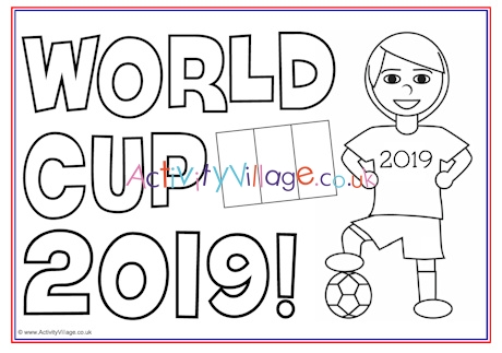 Women's World Cup 2019 colouring page