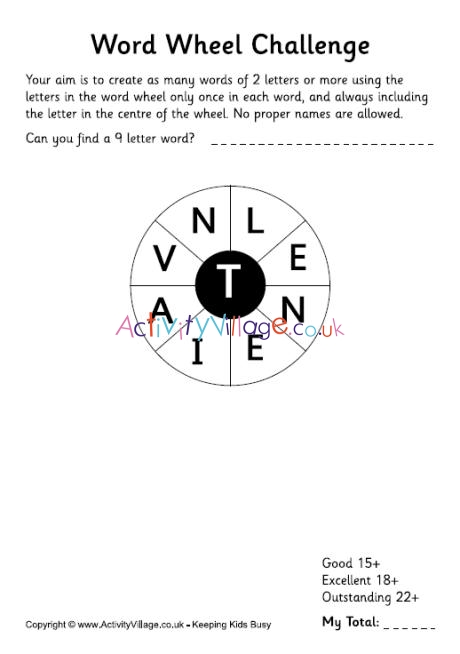 Word wheel challenge 13