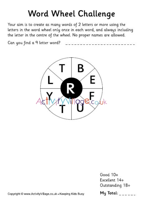Word wheel challenge 15 