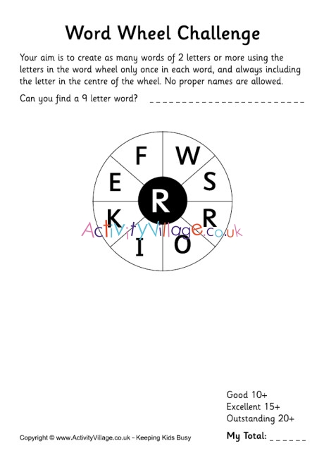 Word wheel challenge 8