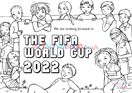 World Cup 2022 colouring page 3