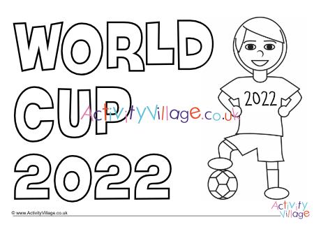 World Cup 2022 colouring page