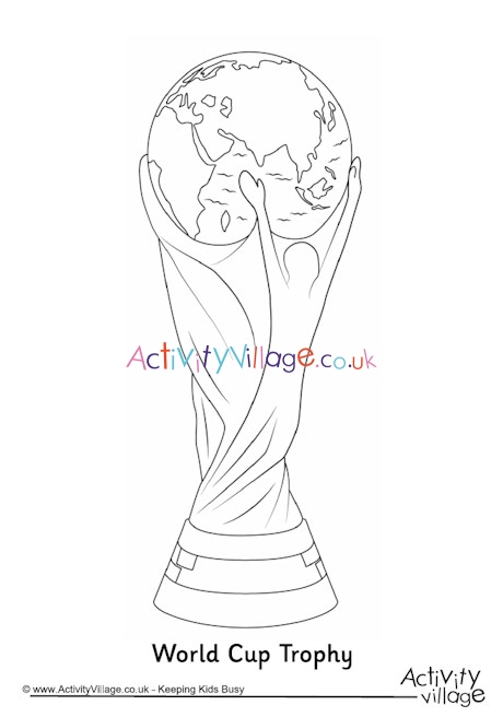 World Cup trophy colouring page