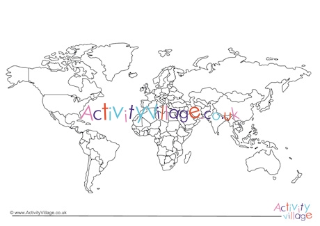 World outline map