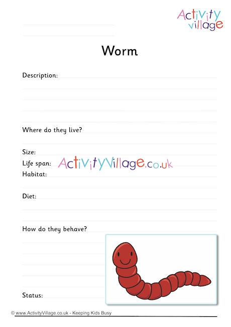 worm-worksheet