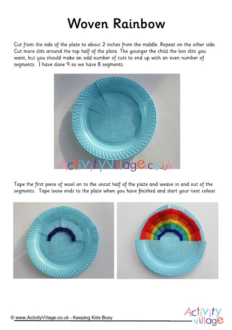Woven rainbow craft instructions