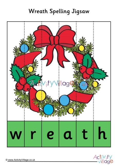 Wreath Spelling Jigsaw