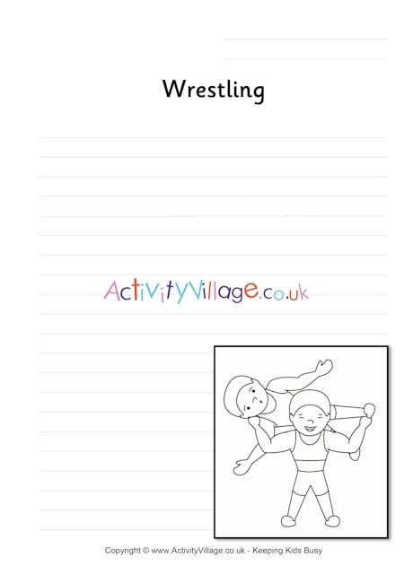 Wrestling writing page