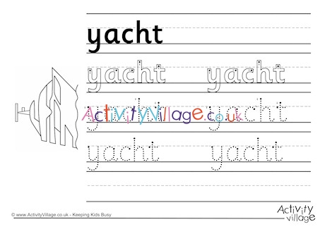 yacht write a sentence