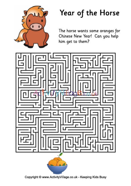Year of the Horse maze 3