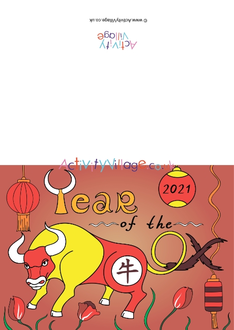Year Of The Ox Card