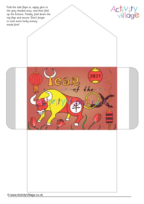 Year of the Ox Chinese New Year envelope