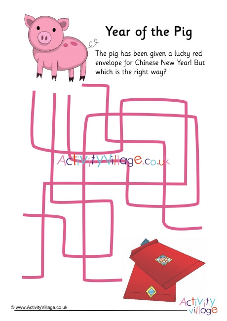 Year Of The Pig Path Puzzle