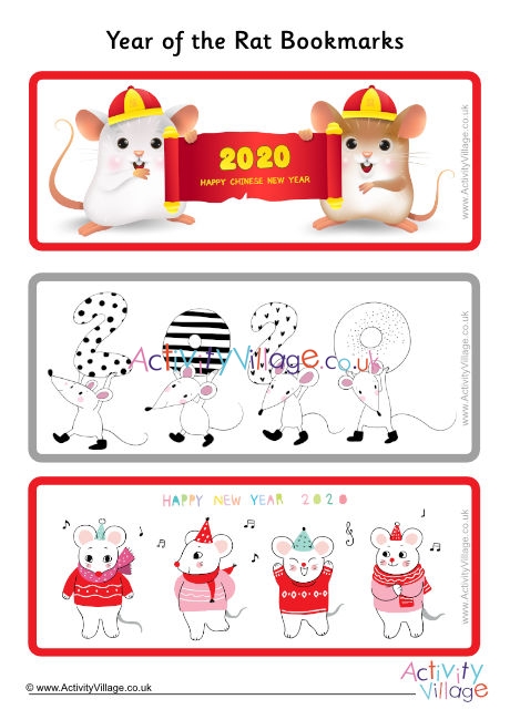 Year of the Rat bookmarks