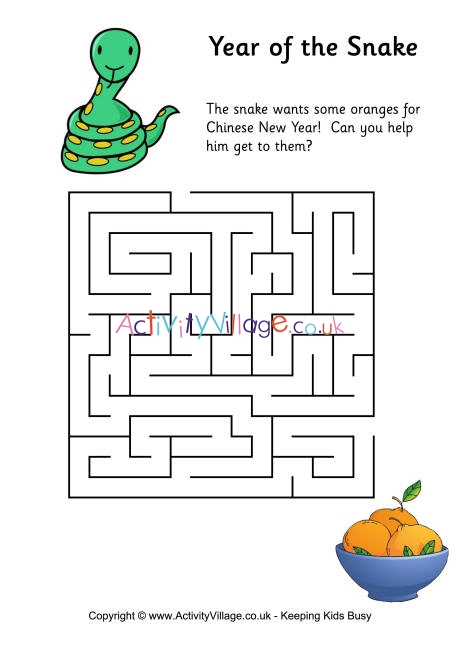 Year of the snake maze 1