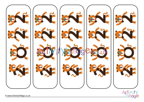 Year of the Tiger bookmarks 3
