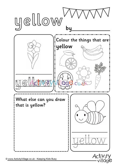 Yellow Colour Worksheet