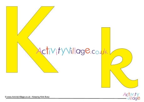 Yellow display letters