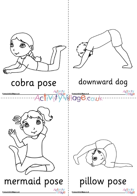 Yoga Pose Colouring Pages 2