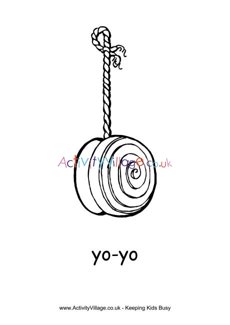 Yo-yo colouring page