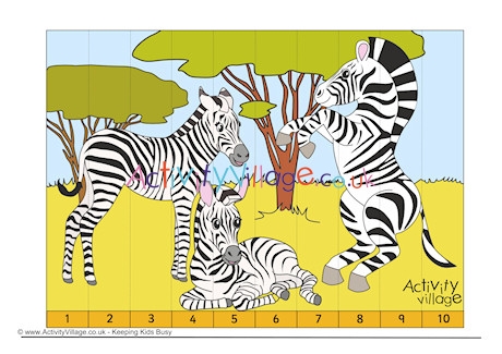 Zebra Counting Jigsaw