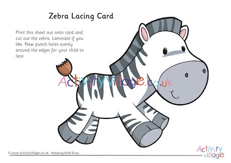 Zebra Lacing Card 2