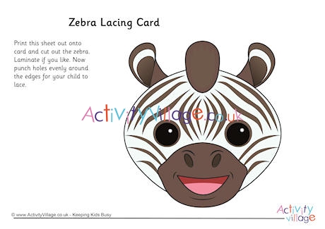 Zebra Lacing Card