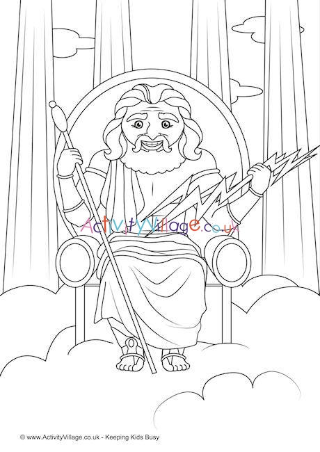 Zeus Colouring Page 3