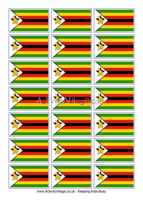 Zimbabwe flag printable