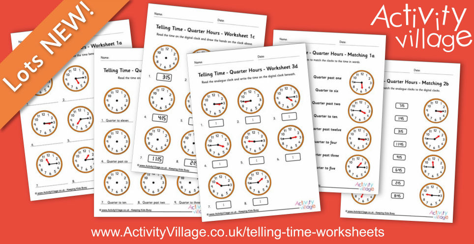 Tackling the Quarter Hours With Our Newest Telling Time Worksheets Tackling the Quarter Hours With Our Newest Telling Time Worksheets
