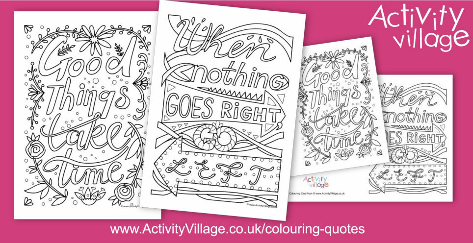 This Week's Colouring Quotes Are About Persistance