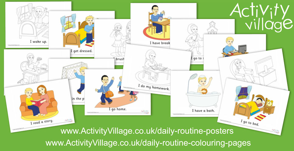 Through the Day with our Daily Routine Printables Through the Day with our Daily Routine Printables