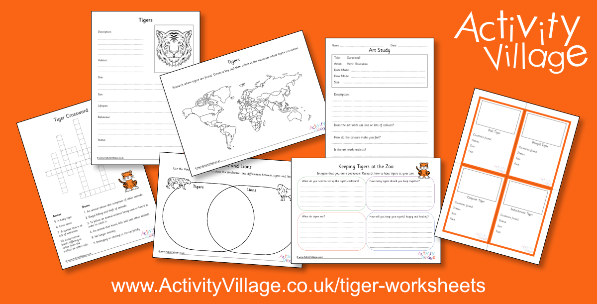 New Tiger Worksheets