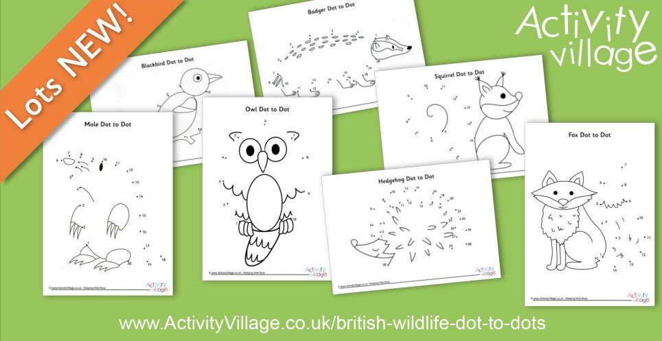 Topping Up Our British Wildlife Dot to Dots Topping Up Our British Wildlife Dot to Dots