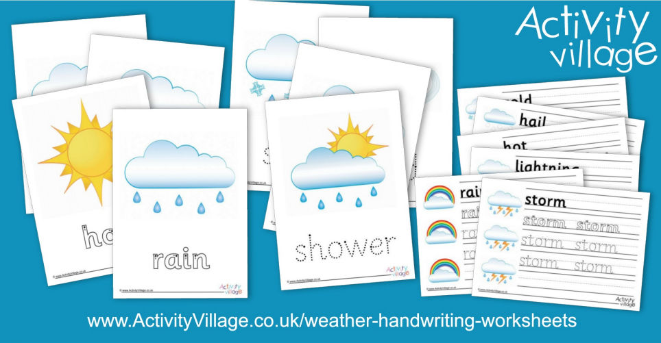 Topping Up our Handwriting Worksheets with a New Weather Collection
