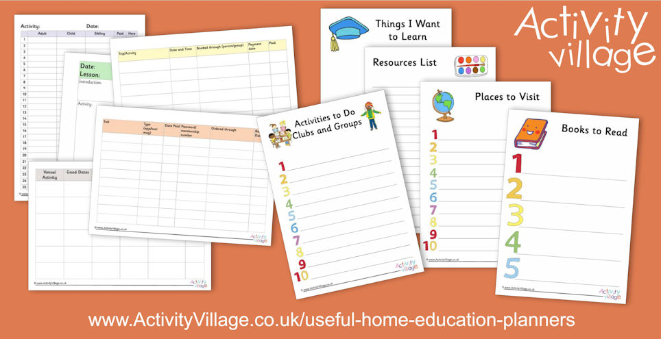 New Useful Home Education Planners