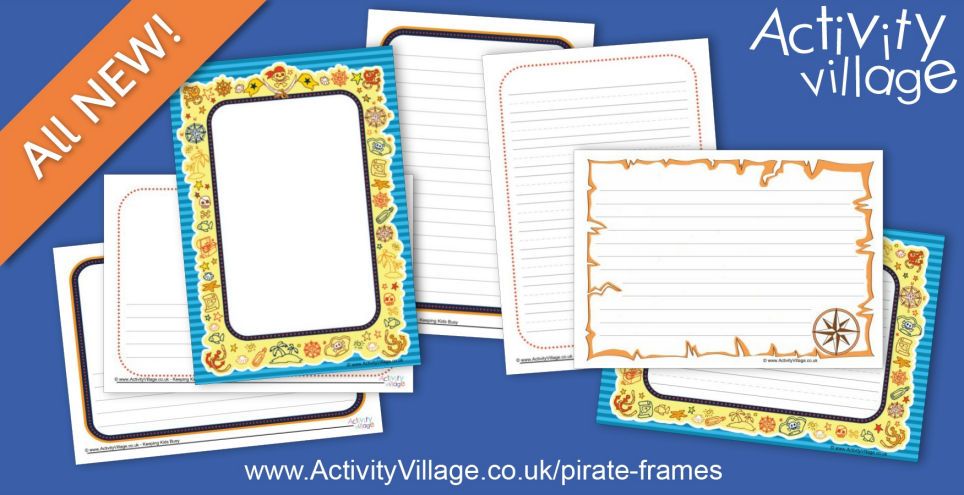 Useful Frames for Pirate Writing and Drawing Projects Useful Frames for Pirate Writing and Drawing Projects