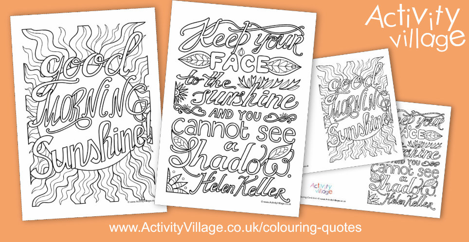 Welcome Sunshine With This Week's Colouring Quotes Welcome Sunshine With This Week's Colouring Quotes