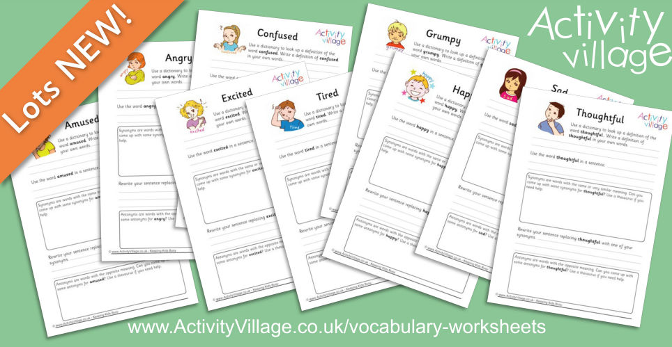 Vocabulary Worksheets to Get Kids Thinking and Writing...