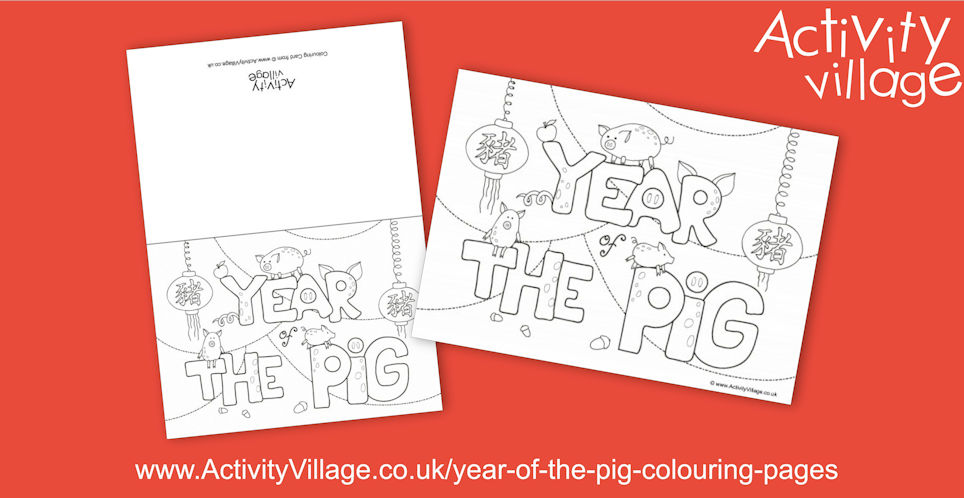 New Year of the Pig Colouring ... New Year of the Pig Colouring ...