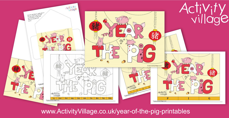 Our Newest Year of the Pig Printables...