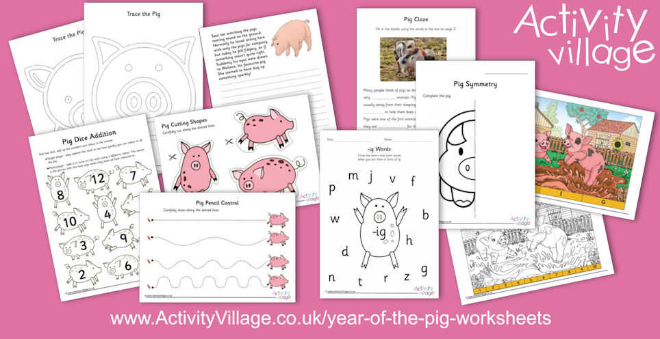 New Year of the Pig Worksheets